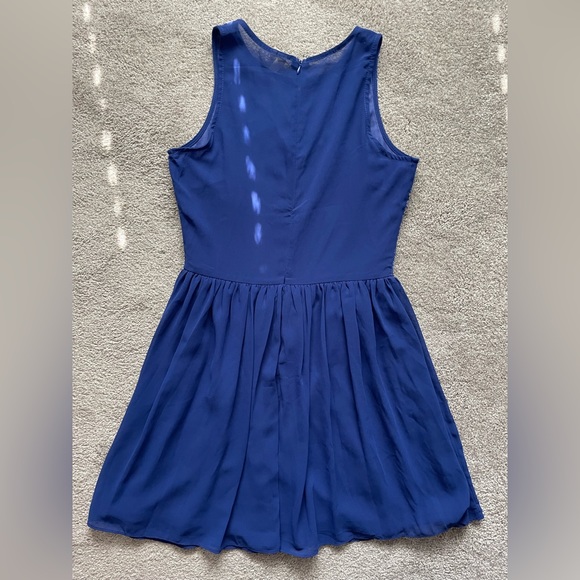 NWT Francesca’s Collection Blue Sleeveless Sequin Mesh Dress Blue size large - Picture 12 of 16